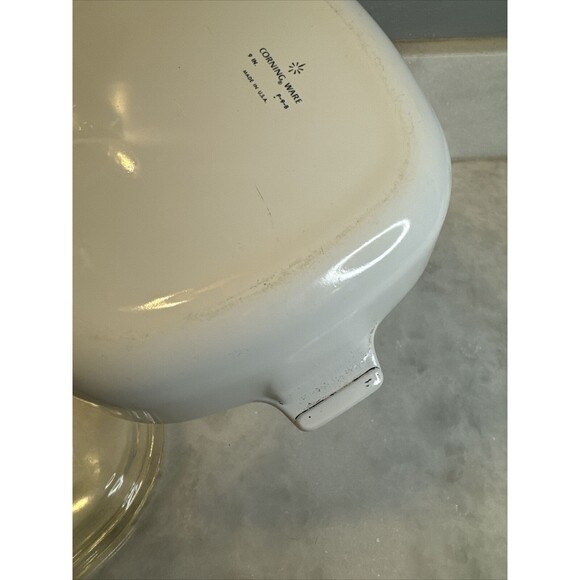 Vintage Corning Ware Blue Cornflower Casserole Dish P-9-B  w/ Lid A9C (1961) - Picture 7 of 8